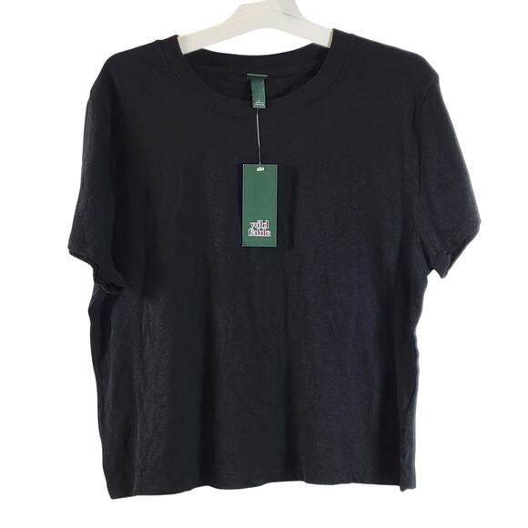 Wild Fable Short Sleeve Crew Neck Tee, Black, Size M, NWT - Picture 1 of 6